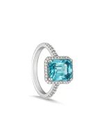 Blue Zircon Ring