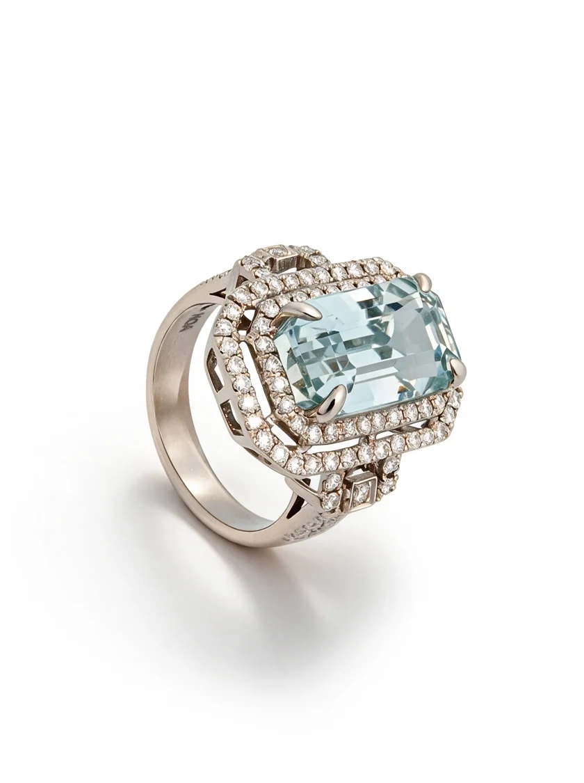 Green Kunzite Ring