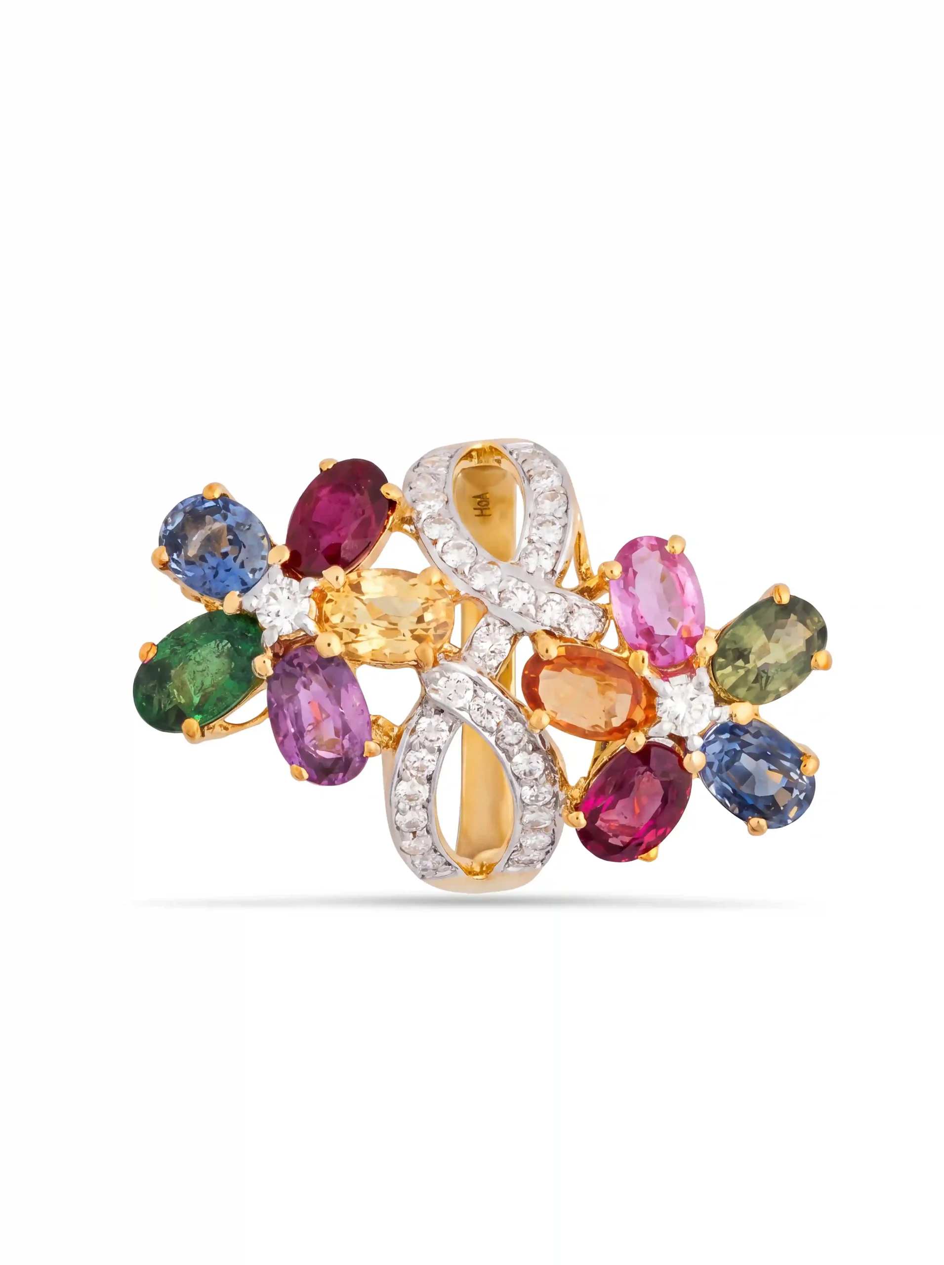 One-of-a-kind multicolor gemstone ring by House of Asha